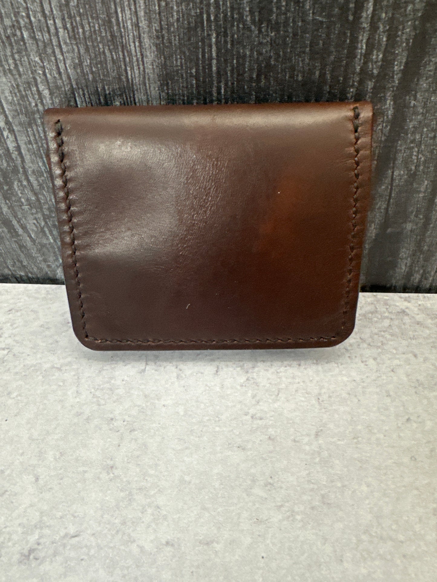 Brown/Black L-Shaped Leather Bifold Wallet