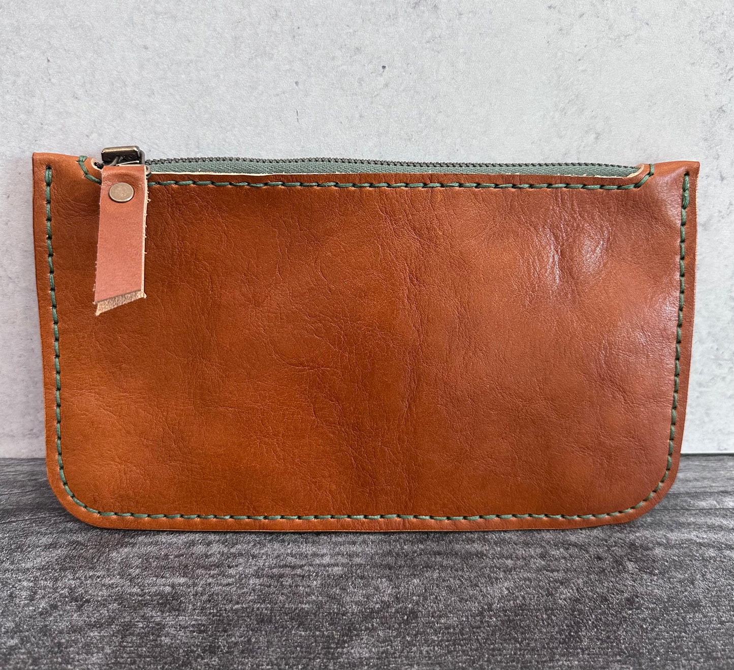 Light Brown Zipper Pouch