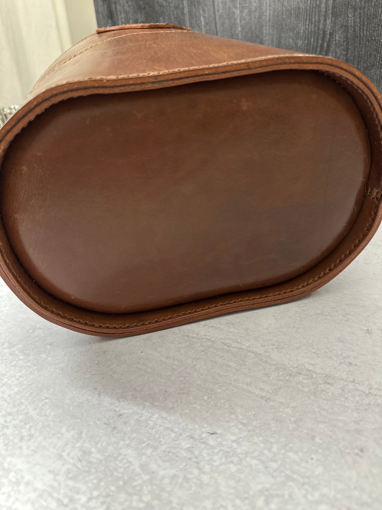 Brown Leather Bucket