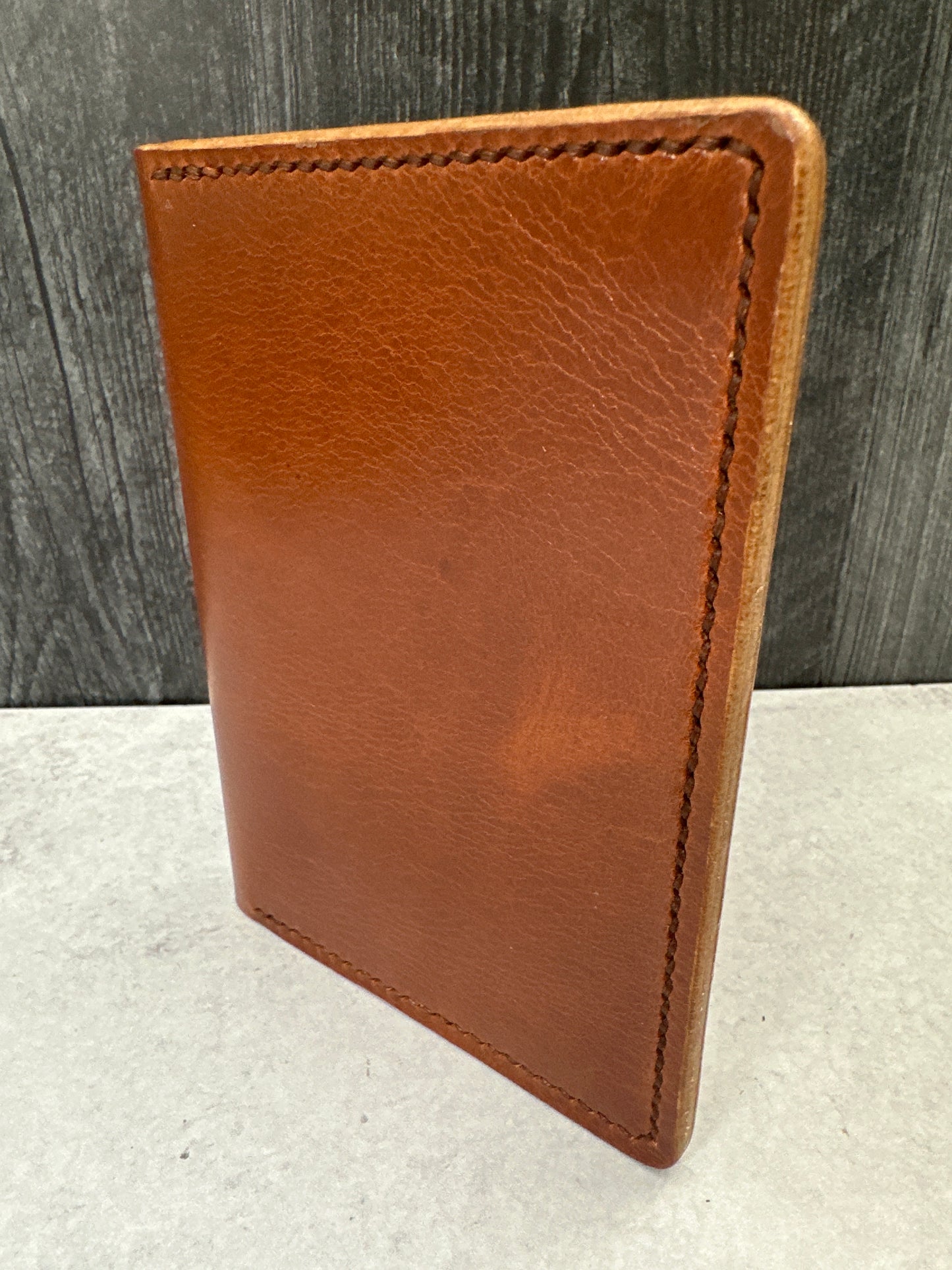 Golden Brown Leather Passport Cover