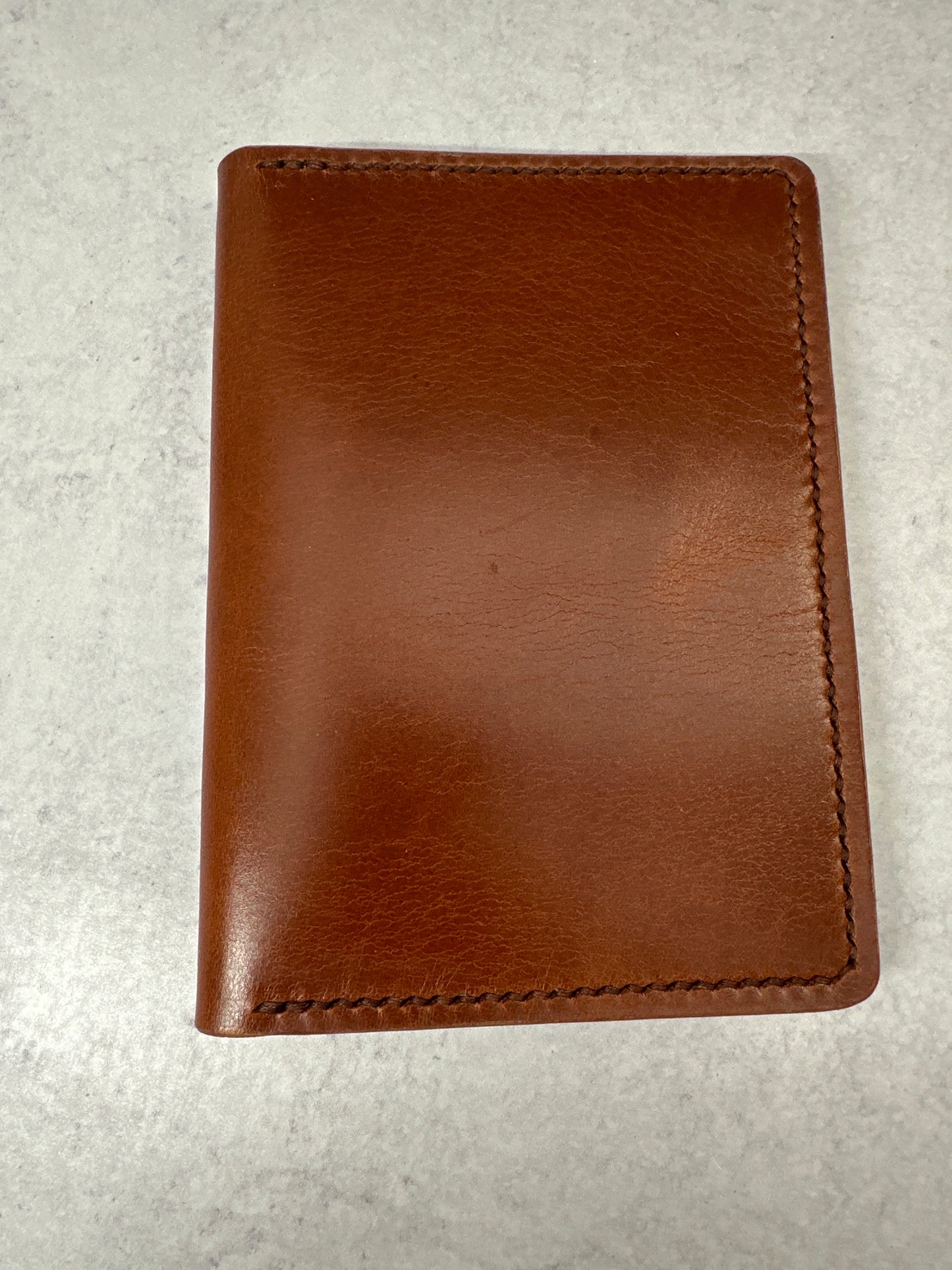 Golden Brown Leather Passport Cover
