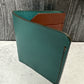 Teal/Brown Leather Simple Bifold Wallet
