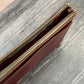 Small Leather Zipper Pouch-Wine