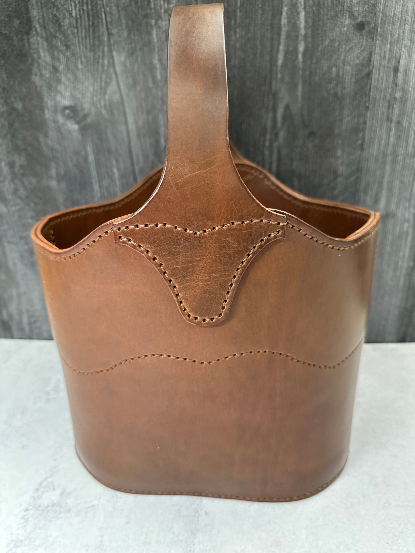 Brown Leather Bucket