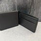Black Leather L-Shaped Bifold Wallet