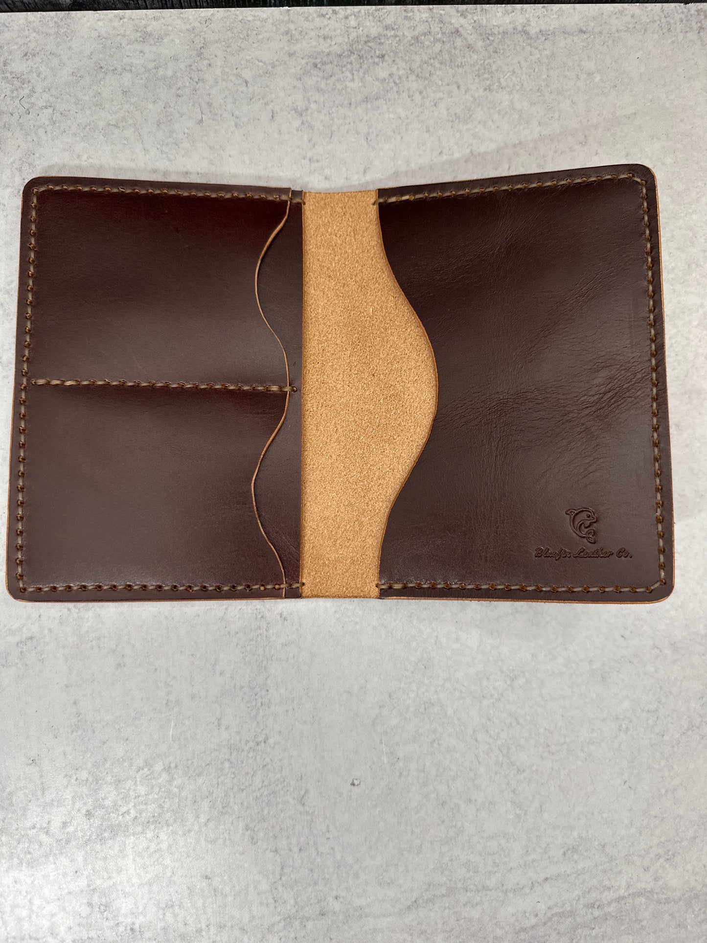 Dark Brown Leather Passport Cover