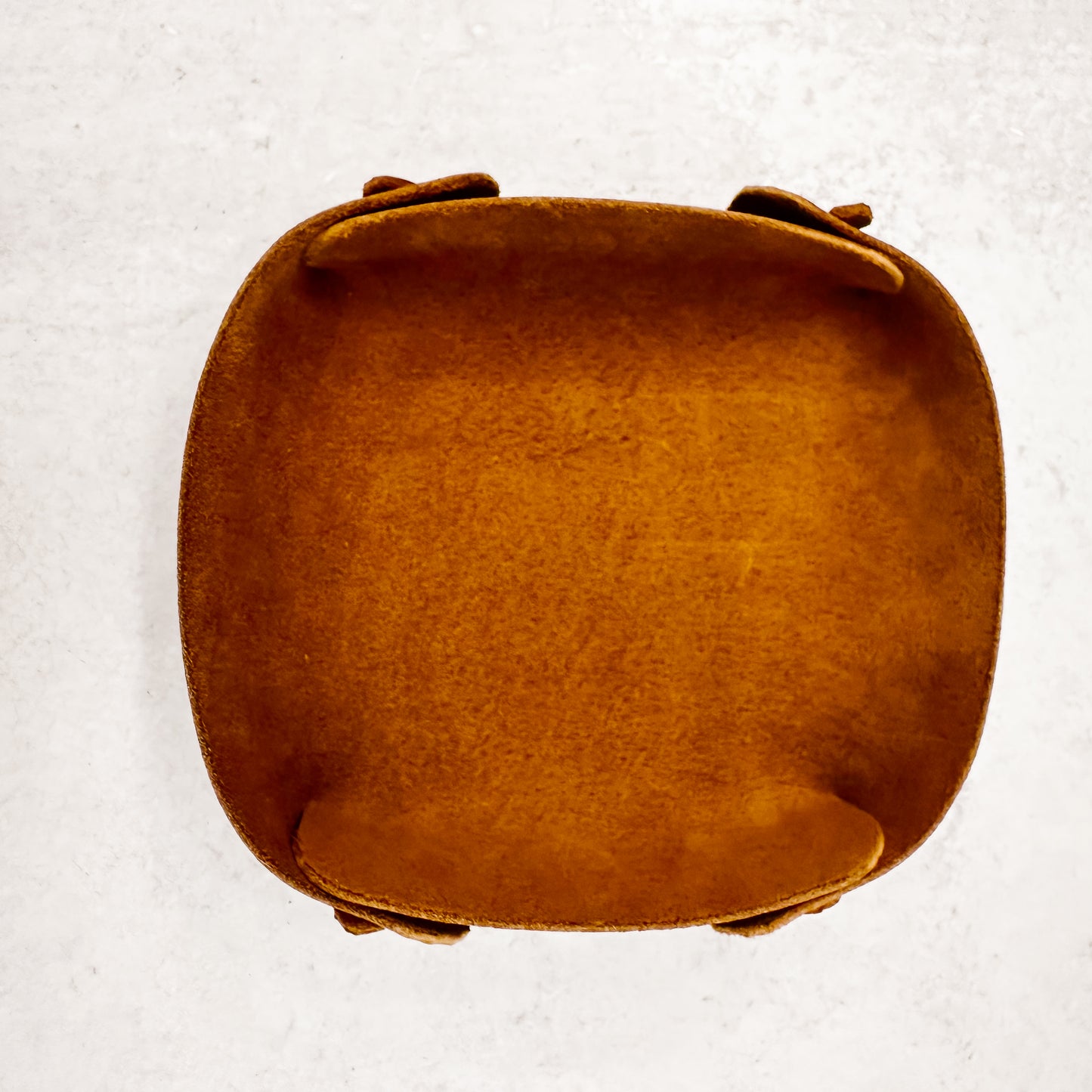 Simple Leather Tray-Brown