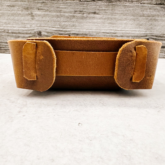 Simple Leather Tray-Brown