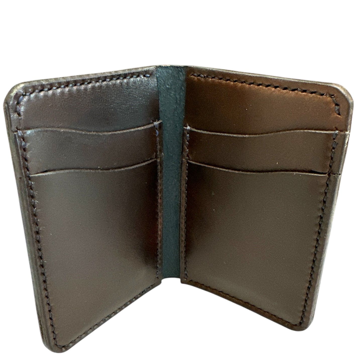 Navy/Brown Vertical Slim Wallet