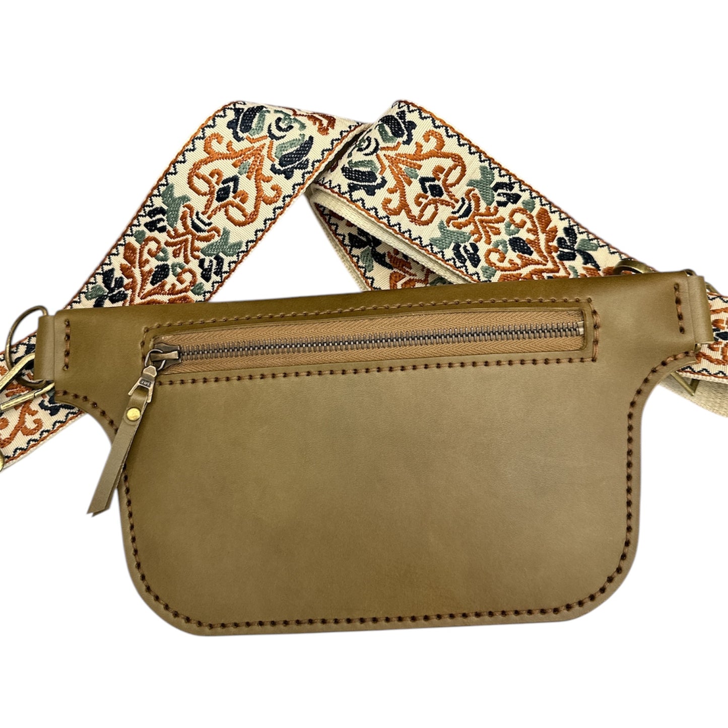 Olive Slim Crossbody Pouch
