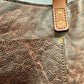 Brown Zipper Top Tote
