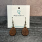 Small Tooled Leather Earrings