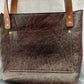 Brown Zipper Top Tote
