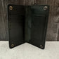 Long Black Slim Wallet/Black Thread